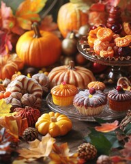 festive treats and vibrant autumn decorations