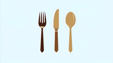 Vector logo of catering, restaurant and serving.Logo design for restaurants with Golden knives, forks and spoons. Restaurant business concept, vector illustration