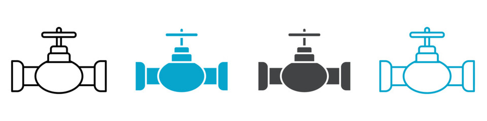 valve icon Simple vector set isolated