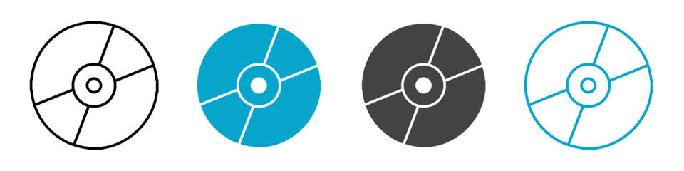 vinyl record icon Simple vector set isolated