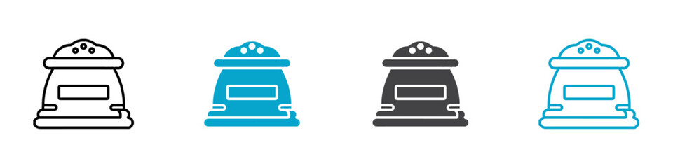 wheat sack icon Simple vector set isolated
