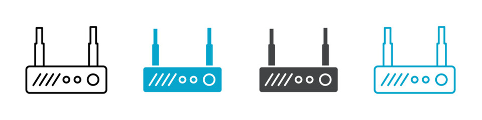 wifi router icon Simple vector set isolated