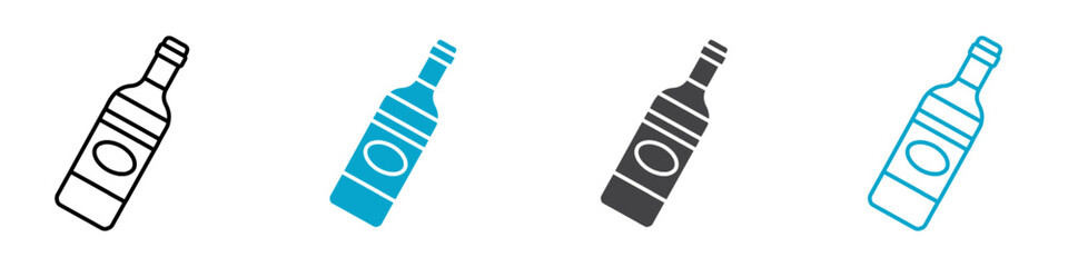 wine icon Simple vector set isolated