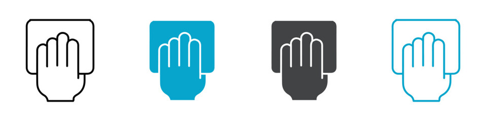 wipe icon Simple vector set isolated