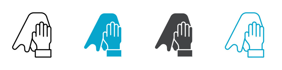 wipe icon Simple vector set isolated