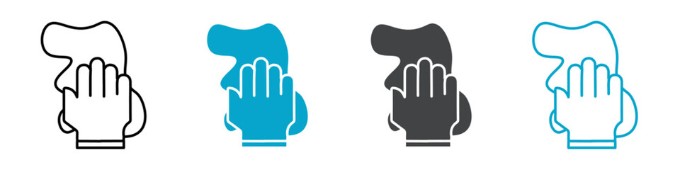 wipe icon Simple vector set isolated