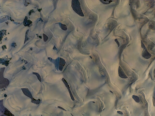 Aerial view of the intricate Maspalomas Dunes in Gran Canaria
