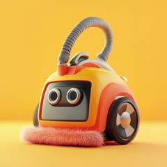 Naklejka premium 3D Pet Hair Vacuum Icon: Device for Suctioning Pet Fur Illustration Logo