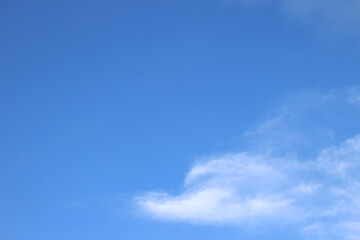 Bright blue sky with clouds