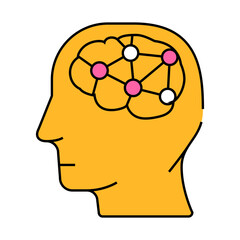 intelligence brain line icon vector. intelligence brain sign. isolated symbol illustration