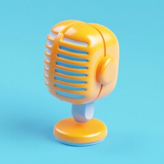 3D Podcast RSS Feed Icon: Syndication for Podcast Updates Illustration Logo