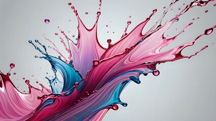 red and blue water splash