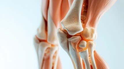 Human Knee Anatomy: Close-up View of Bones & Muscles