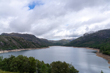 A Large Lake with mountains in the Peneda Geres National Park
