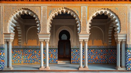 Obraz premium Moorish Arches & Intricate Tilework