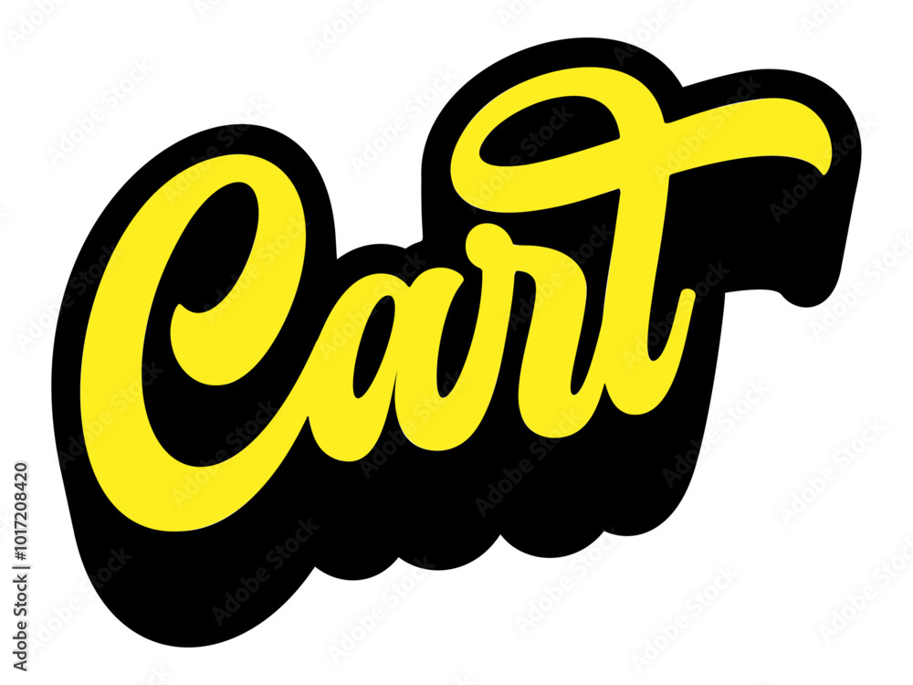 Aufkleber given name carl written in retro groovy three-dimensional script lettering