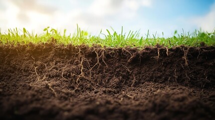 Fototapeta premium Roots reaching deep into the fertile earth.