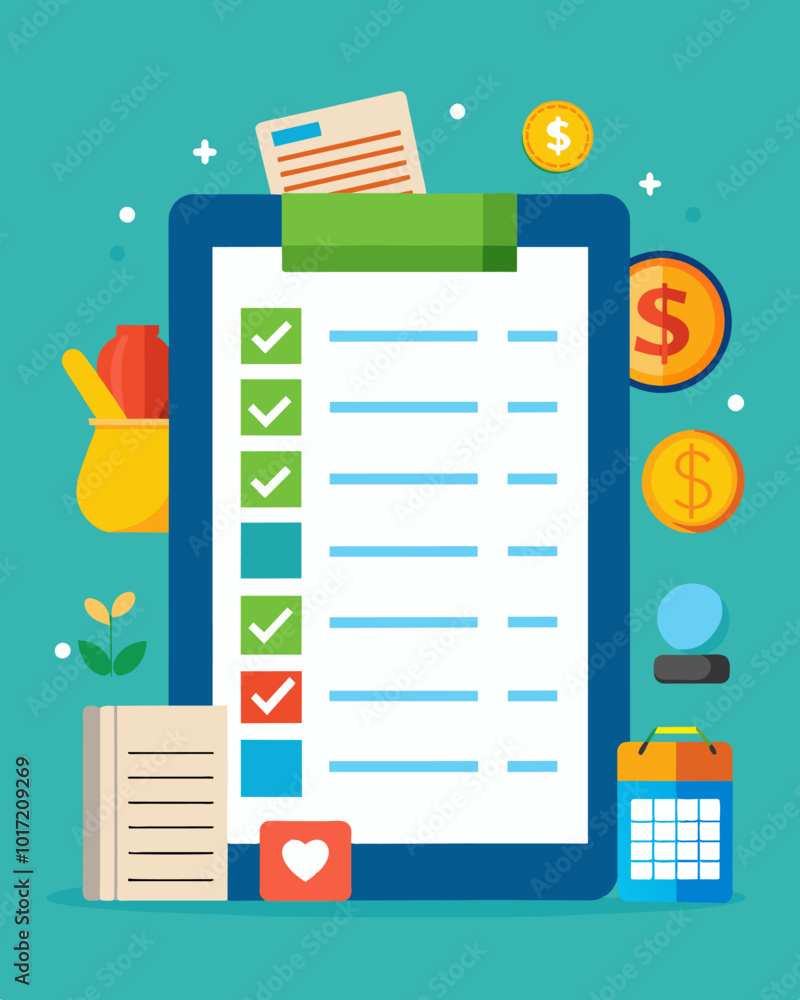 Poster a meticulous budget spreadsheet featuring categorized lists for various expenses such as groceries u