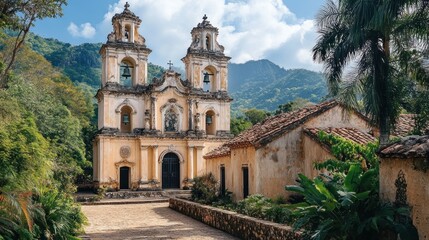 Fototapeta premium Ancient Church In Lush Greenery