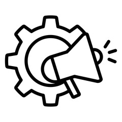 Marketing Management Outline Icon