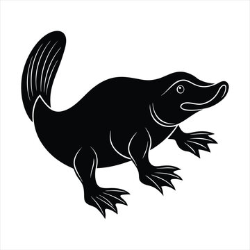 recommend clip art: Platypus silhouette vector
