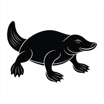 recommend clip art: Platypus silhouette vector