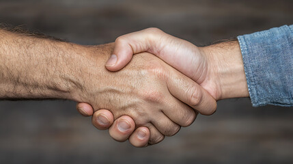 close up of handshake