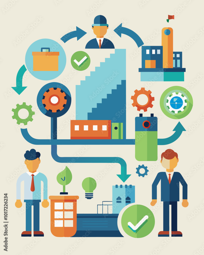 Poster a manufacturing company implements lean production techniques to reduce waste and increase efficienc