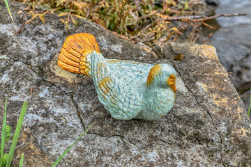 Ceramic dove on stone