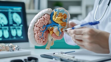 Anatomy of human adrenal gland structure and function endocrinologist using imaging tools clinic with adrenal models