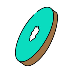 slice kiwi fresh line icon vector. slice kiwi fresh sign. isolated symbol illustration