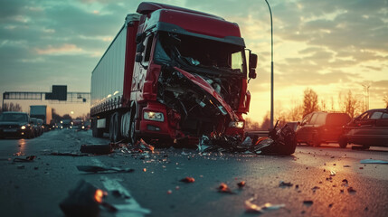 World Day of Remembrance for Victims of Road Accidents. car crash. The wrecked car