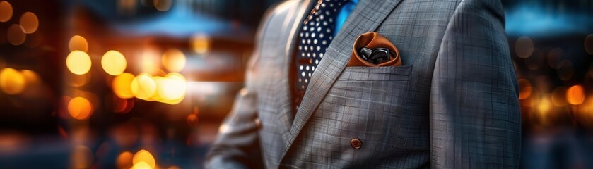 Fototapeta premium Business attire for work, professional setting, warm tones, photography, detailed, elegant