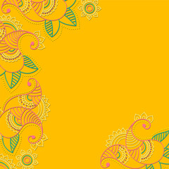 Paisley festive background with a space for custom message.