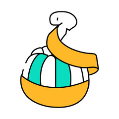 peel mandarin orange line icon vector. peel mandarin orange sign. isolated symbol illustration