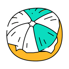peeled mandarin line icon vector. peeled mandarin sign. isolated symbol illustration