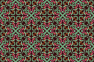 the traditional encaustic technique. Ceramic decorative tiles.