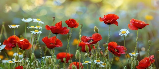 Obraz premium Flowering Plants In The Garden