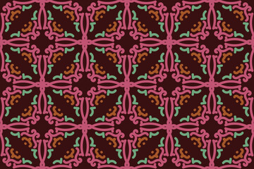 the traditional encaustic technique. Ceramic decorative tiles.