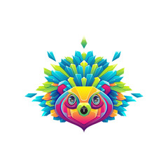 Colorful Hedgehog Logo. This design has a modern style.