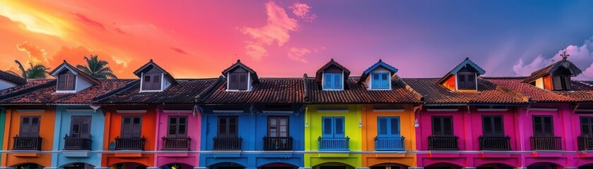 Obraz premium Popular tourist destinations, vibrant colors, photography, detailed, dynamic, inviting