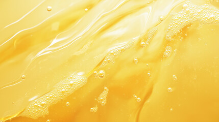 Abstract oil concept image: a close-up, top-down view of corn oil, filling the entire frame with a focus on its light yellow surface