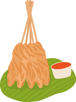 Chicken sempol indonesian street food