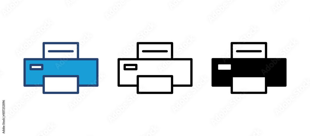 Poster print icon vector. printer icon vector.