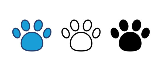 Paw icon vector. paw print icon vector. dog or cat paw