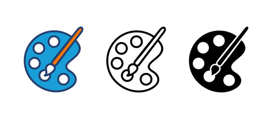 Paint icon vector. paint brush icon vector. paint roller icon vector