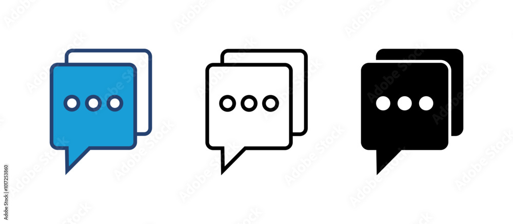 Poster chat icon vector. speech bubble icon. comment icon vector. message. contact us