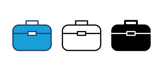 Briefcase icon vector. suitcase icon. luggage symbol.