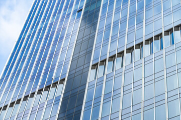 Fototapeta premium Architecture details Modern Building Glass facade Business background