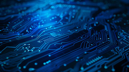 3d abstract futuristic technology background with thin glowing neon laser blue lines on circuit board. Minimalistic science presentation pattern. datum computer connections 